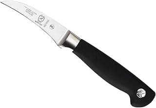 Faca de cozinha Mercer Culinary com lâmina branca e cabo preto para descascar