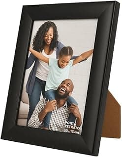 Porta Retrato Moldura Madeira Preto Fosco Black Prime Classic 10x15