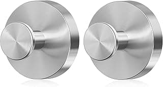 Ganchos de parede em aço inoxidável fosco, kit com dois ganchos, ideal para banheiro e cozinha