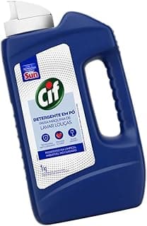 Detergente em pó Cif para máquina de lavar louças, 1kg, garrafa azul