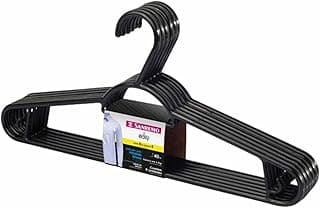 Sanremo - Cabide Plástico Adulto para Roupas Médias Pendura Mais, Embalagem Leve 6 Pague 5 Unidades, Linha Easy