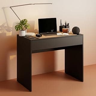 Mesa de Estudo Compacta com Gaveta Escrivaninha Moderna (PRETO)