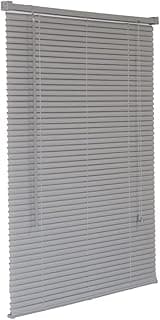 Persiana horizontal de PVC cinza 120x220 com kit de instalação