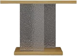 Mesa de realce estreita mesa de console de madeira moderna sofá entrada acrílico escrivaninha pequena para computador TV destaque para (natural)