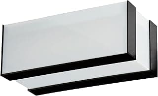 Arandela retangular de sobrepor preto e branco para lâmpada LED E-27
