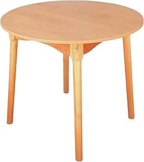 Mesa de Jantar Colonial Brisa Rústica Cor Mel 90cm Redonda