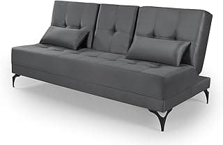 Sofá Cama Solteiro Colorado Reclinável 3 Posições Tecido Suede (Cinza)