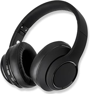 Fone de Ouvido Bluetooth 5.3 On-ear, Preto, Cancelamento de Ruído, Regulável, Corridas, Academia, Sem Fio, Microfone Integrado, Dobrável, Compatível com Android e iOS