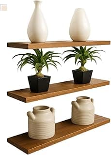 Kit Prateleiras MDF 60x15cm Para Livros e Enfeites (Freijo)