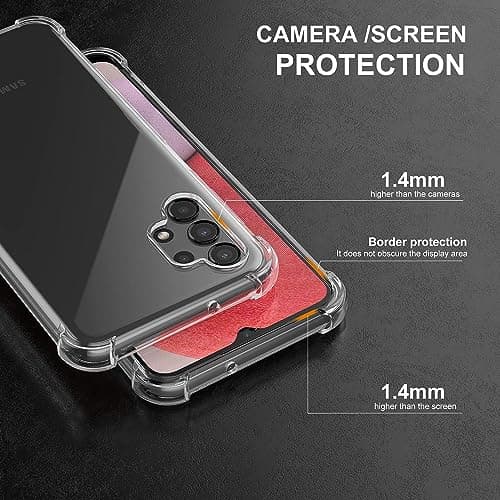 Capa transparente Samsung Galaxy A13 4G, proteção câmera e tela, bordas elevadas.