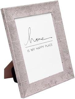 Porta-retrato Wolff Nalu cinza 15x20cm com texto home is my happy place