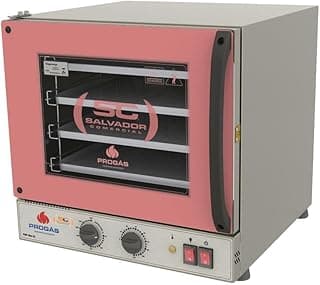 Forno Turbo Elétrico Fast Oven Prp-004 G2 Rosa Progás 220v, ângulo frontal