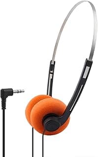 Fones de ouvido retro-auriculares, mini fones de ouvido estéreo leves com cabo, fone de ouvido vintage dos anos 80 anos 90 com fio, fone de ouvido estéreo Hi-Fi para a maioria dos telefones celulares