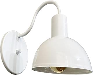 Luminária arandela branca estilo industrial para sala, quarto ou cozinha