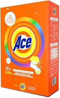 Ace Sabão em Pó Detergente em Pó, Laranja, Alto Poder de Limpeza, 2,2kg