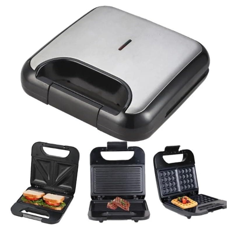 Maquina 3 Em 1 Waffle Grill Sanduicheiras 110v e 220v(110v)