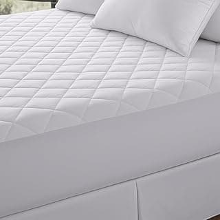 Capa de colchão impermeável matelada para cama queen, cor branca, textura quadriculada