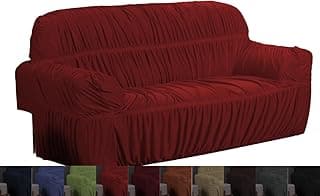 Capa de Sofá Malha Gel 21 Elásticos Antiácaro - 3 Lugares, 2 Lugares, Kit Completo (Vermelho, 3 Lugares)