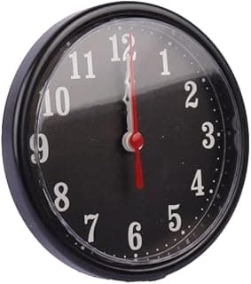 Relógio Parede Mesa Analógico 15 cm Preto Estilo Moderno, Silencioso Decorativo para Sala, Quarto, Escola, Cozinha e Escritório (Preto)