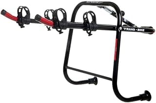 Suporte automotivo para bicicletas Transbike Normal para 2 bicicletas, preto e vermelho