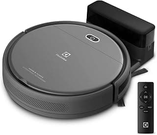 Aspirador de pó robô Electrolux ERB30 preto com controle remoto e base de carregamento
