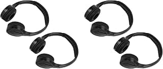Fone de ouvido de canal 4 preto para carro