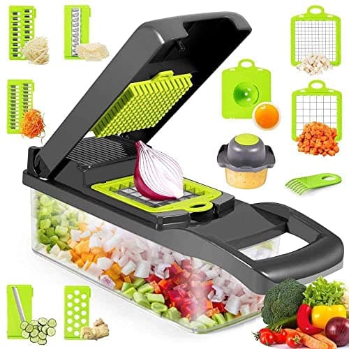Cortador multifuncional para verduras, frutas e legumes com acessórios de corte