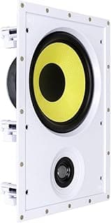 Caixa acústica de embutir JBL CI8R Plus arandela retangular branca e preta