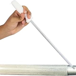 Chaira 31cm em aço inoxidável com cabo branco, pronta para amolar ou afiar facas.