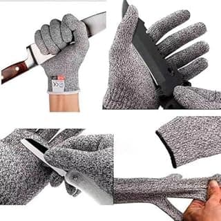 Luvas de Proteção Anti-Corte Nível 5 Profissionais Cinza