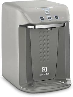Purificador de água Electrolux PA26G eletrônico refrigerado cinza bivolt, com display digital e botão de controle.