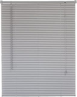 Persiana horizontal de PVC cinza 120 x 160 cm, persiana fechada