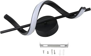 gazechimp Arandela de parede LED interna, lâmpada de parede interna, decoração de iluminação de arandela para sala de estar, escada, casa, corredor, preto