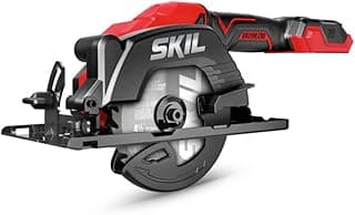 Serra circular SKIL PWR CORE 20™ Brushless 20V, 4-1/2 polegadas, vermelho e preto