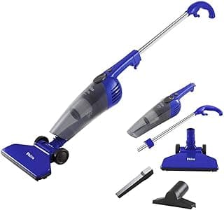 Aspirador de pó portátil Pilso PH1100AZ Rapid Turbo 220V, aspirador azul e cinza com acessórios.