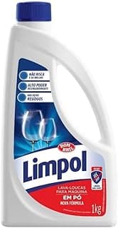 Detergente em pó para máquina de lavar louças Limpol 1kg, nova fórmula, sem riscos, alto poder de limpeza, sem resíduos