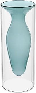 Vaso decorativo duplo de parede azul claro transparente Home&Co 20x8x8cm