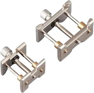 Suporte universal de movimento de relógio Chiffonade, peças prata e ouro, fundo branco