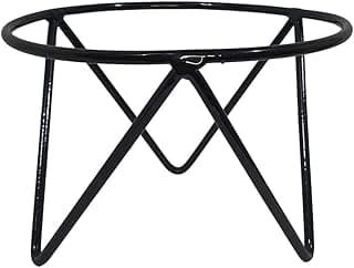 Suporte para vaso de planta em ferro preto, 20 cm de altura