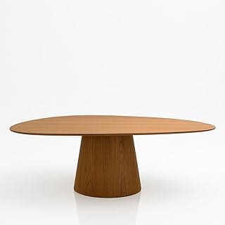 Mesa De Jantar Cone Oval Orgânica 120x80 Cm Freijó