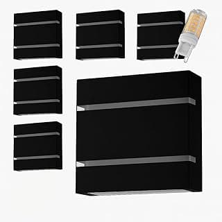 Kit 5 Arandela Slim com Lâmpada LED 5w Inclusas Externa Bivolt 2 Frisos Branco Quente ou Frio (Branco Frio)