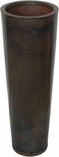 Vaso de planta coluna decorativo marrom manchado, elegante e moderno