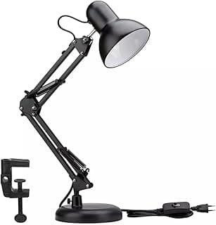 Luminária Articulada De Mesa Abajur Modelo Pixar Com Base E Garra (PRETO)