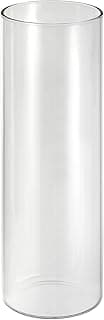 Generic Vaso cilíndrico de vidro transparente, 20 cm de altura e 6,6 cm de diâmetro, moderno, transparente, vidro borossilicato, perfeito para decoração de casa, centros de mesa de casamento, flores