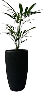 Vaso de Planta Cone Bojo com 44 cm de Altura (Preto)
