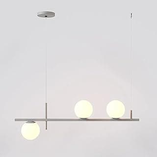 Luminária pendente moderna com três globos de vidro jabuticabas para teto