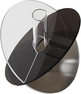 Vaso de flores geométrico acrílico fino detalhe nórdico simulado vaso de flores acrílico geométrico minimalista decoração para sala de estar mesa disco