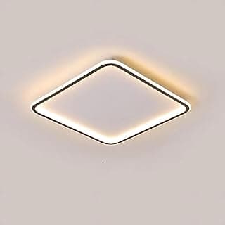 Luminaria Plafon Quadrado Teto Minimalista 1 Anel Preto