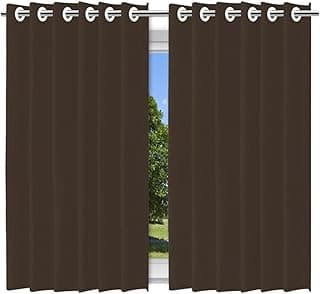 Cortinas blackout marrom 280x160cm para controle de luminosidade