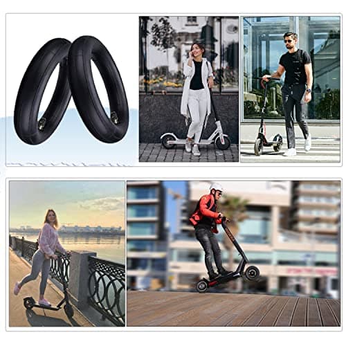 Cooryda Pacote com 2 tubos internos de scooter de 21 cm, 21 x 5 cm pneus pneumáticos para scooter, rodas de substituição de pneu de scooter elétrica de 8,5 cm, roda de pneu de borracha butílica para